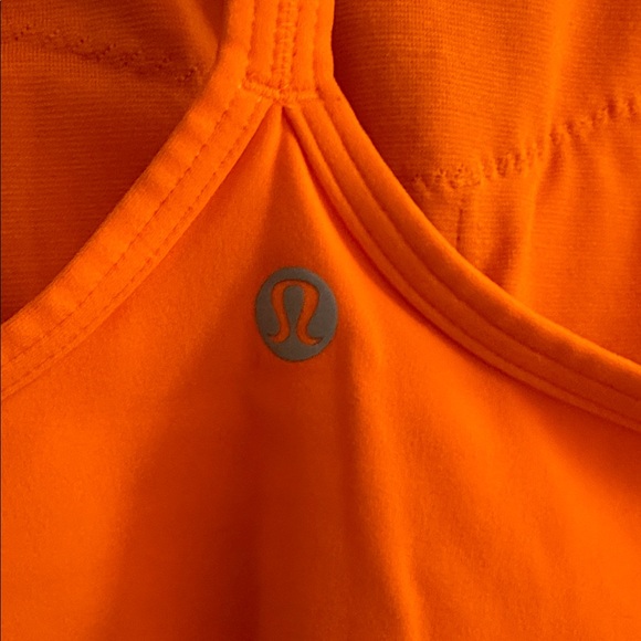 Lululemon Flow Y Wrap-Front High Neck Sports Bra Orange Size 6 - Picture 3 of 5